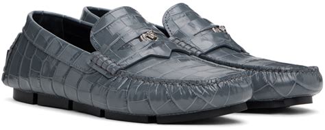 versace medusa driver grey|Gray Medusa Croc.